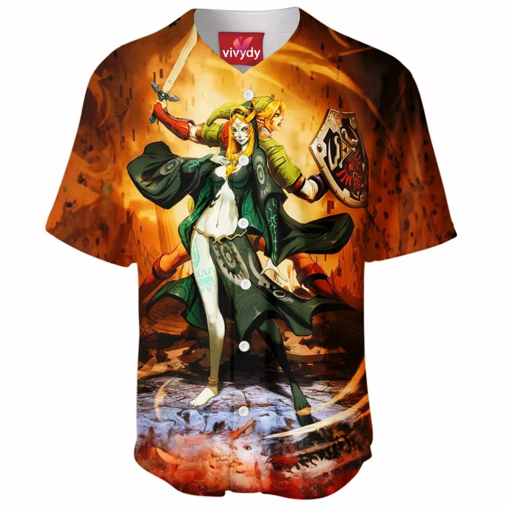 Zelda Midna And Link Baseball Jersey