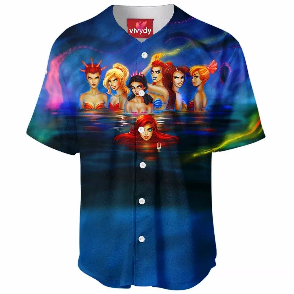 Animated Mermaids Baseball Jersey