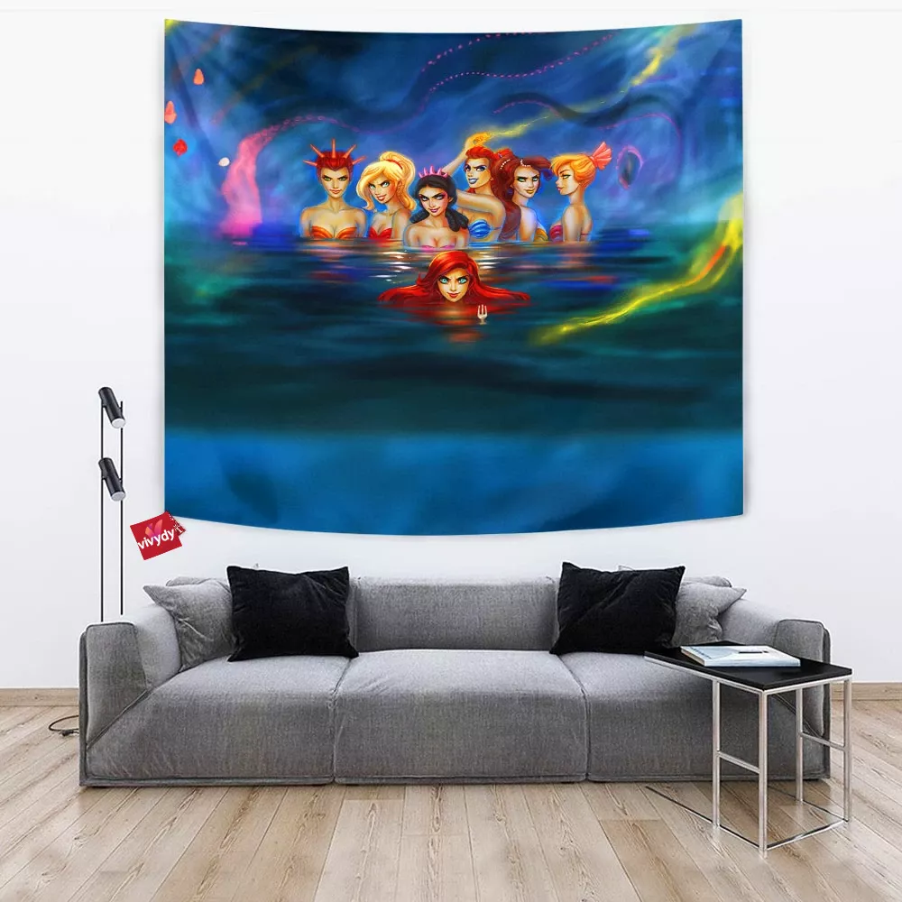 Animated Mermaids Tapestry