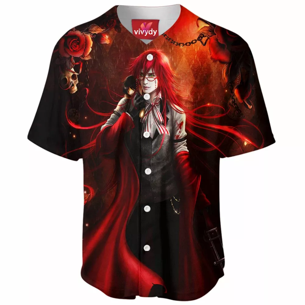 Black Butler Grell Sutcliff Baseball Jersey