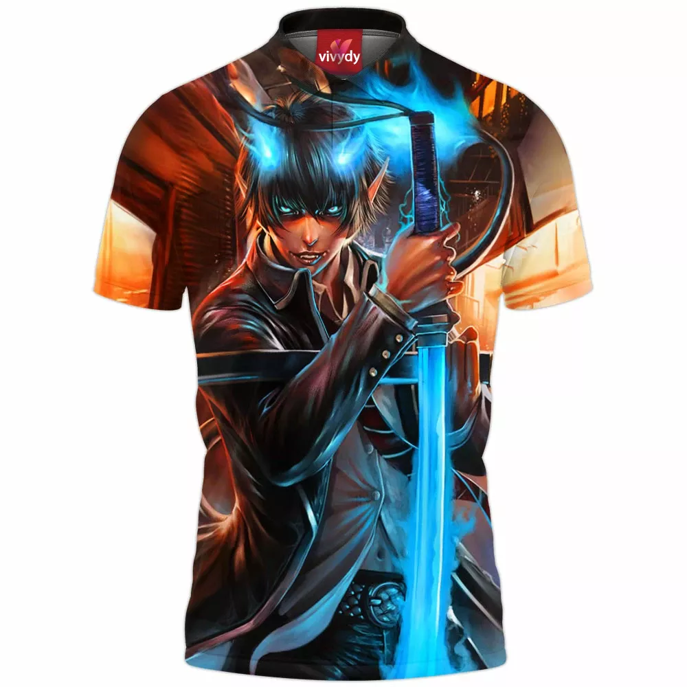 Rin Blue Exorcist Polo Shirt