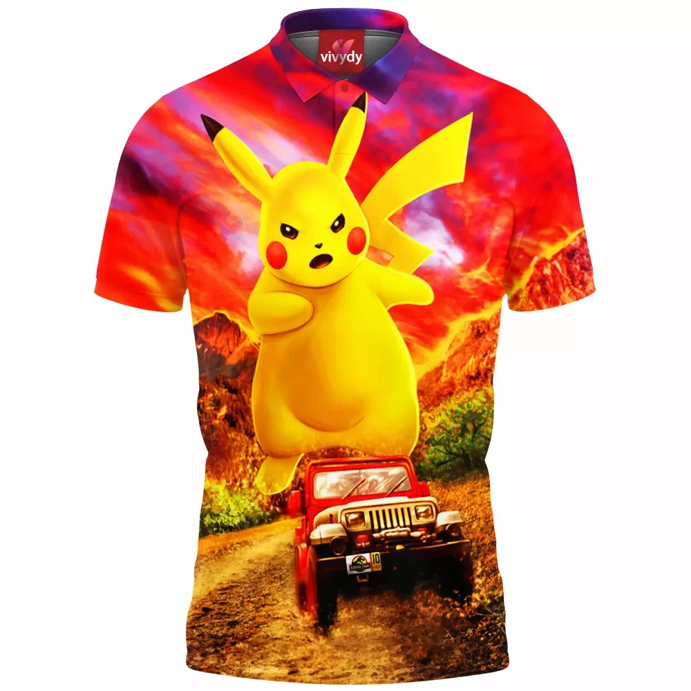 Pikachu Jurassic Polo Shirt