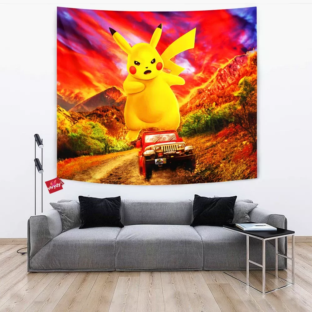 Pikachu Jurassic Tapestry