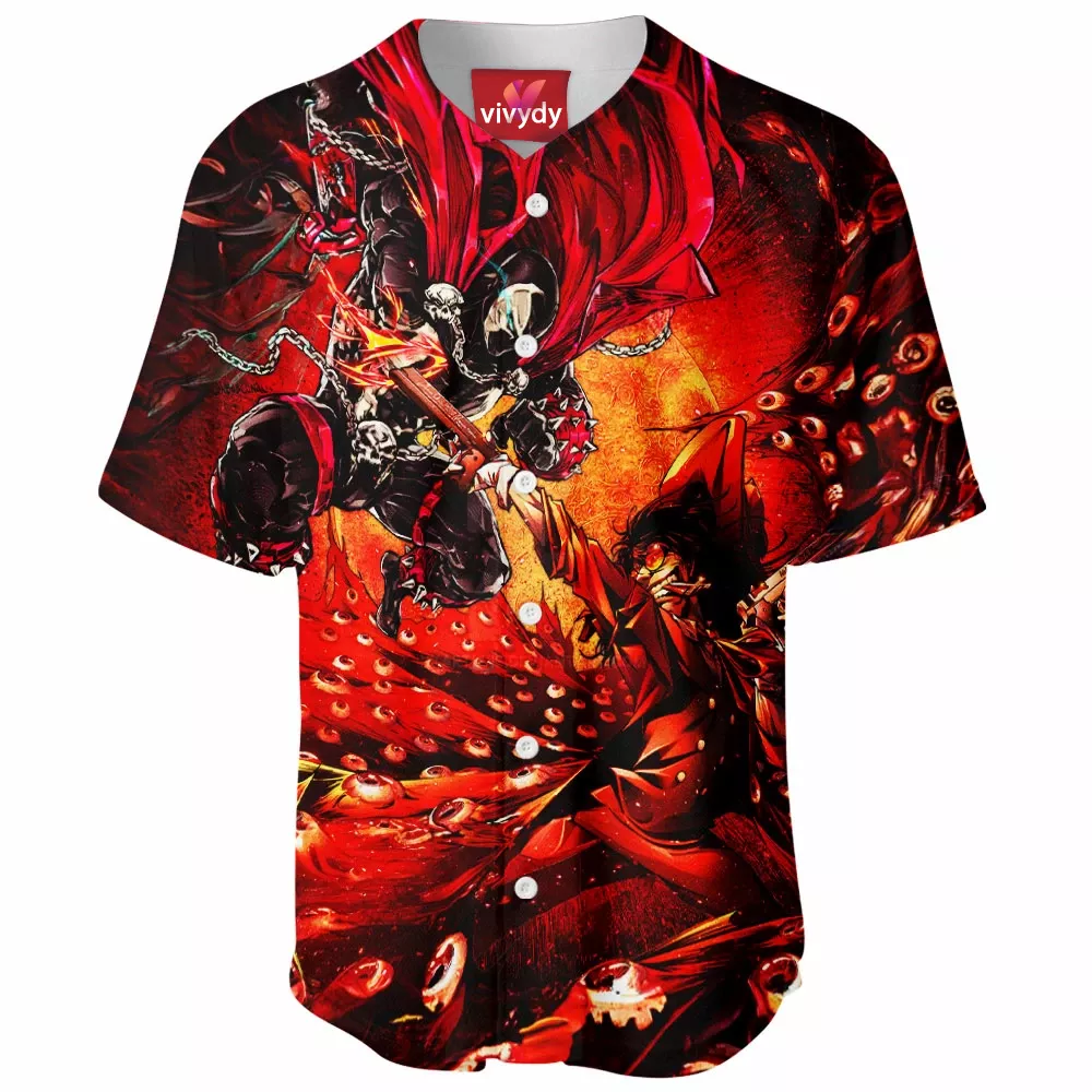 Spawn Vs Alucard Hellsing Baseball Jersey