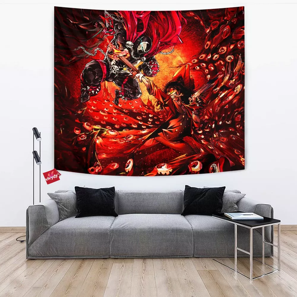 Spawn Vs Alucard Hellsing Tapestry