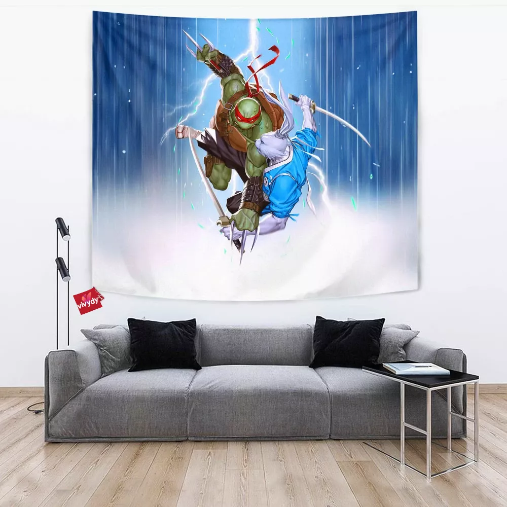 Tmnt Vs Usagi Tapestry