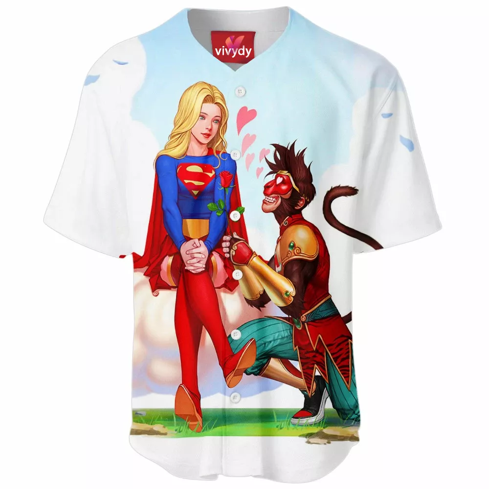 Monkey King And Supergirl Baseball Jersey