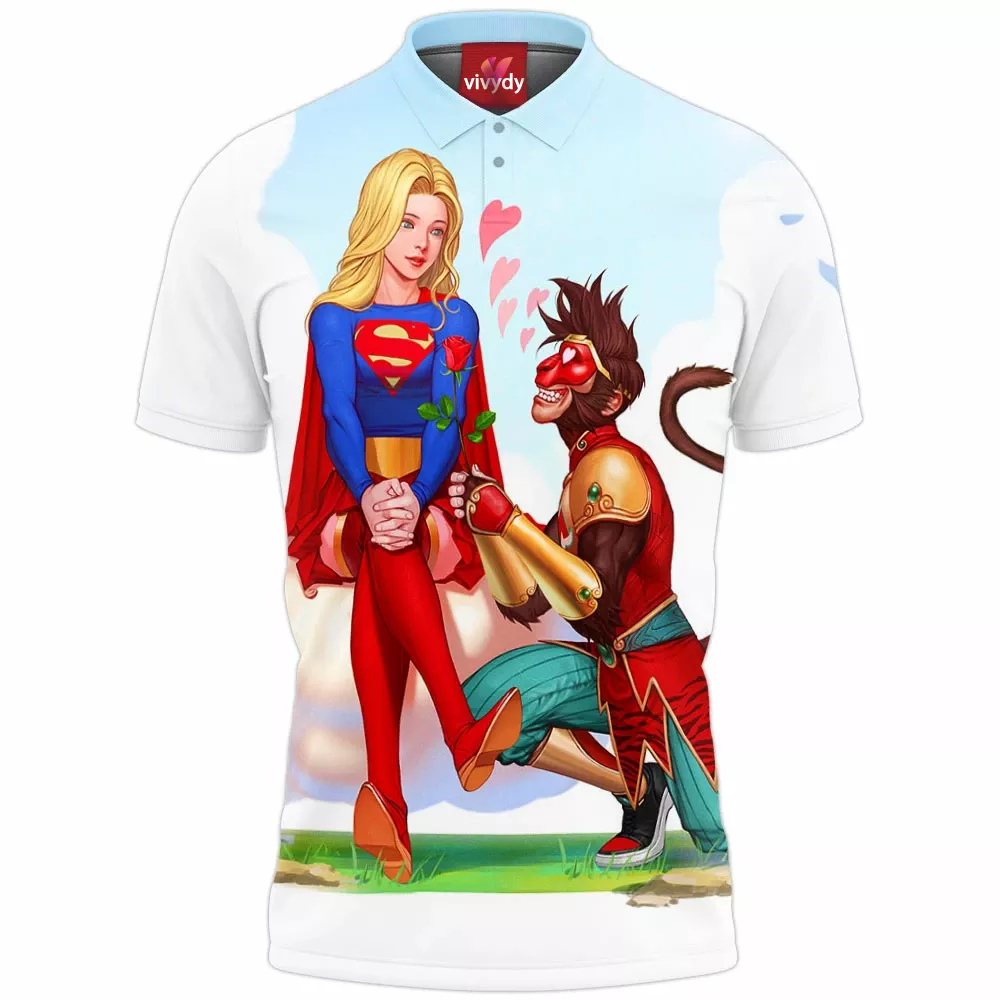 Monkey King And Supergirl Polo Shirt