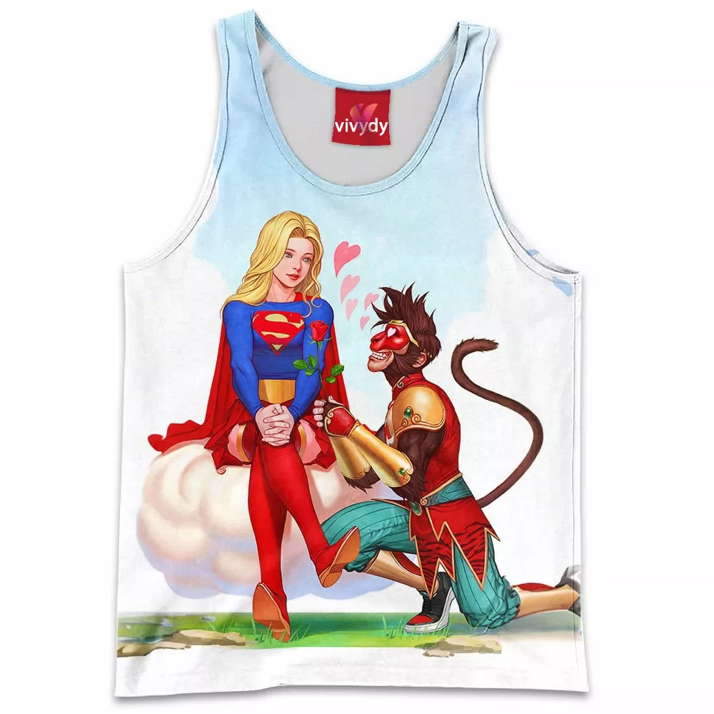 Monkey King And Supergirl Tank Top