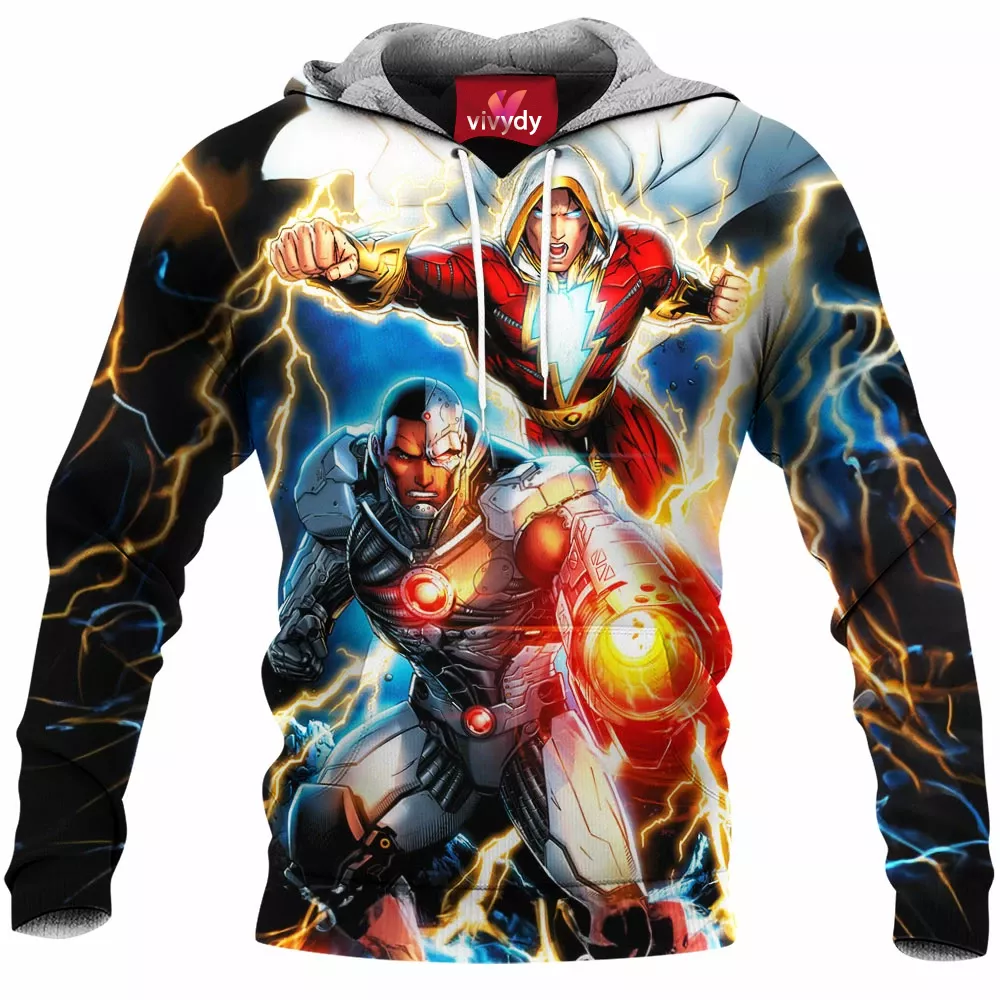 Cyborg And Shazam Hoodie