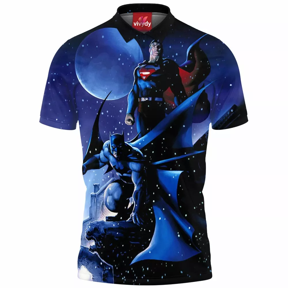 Batman And Superman Polo Shirt