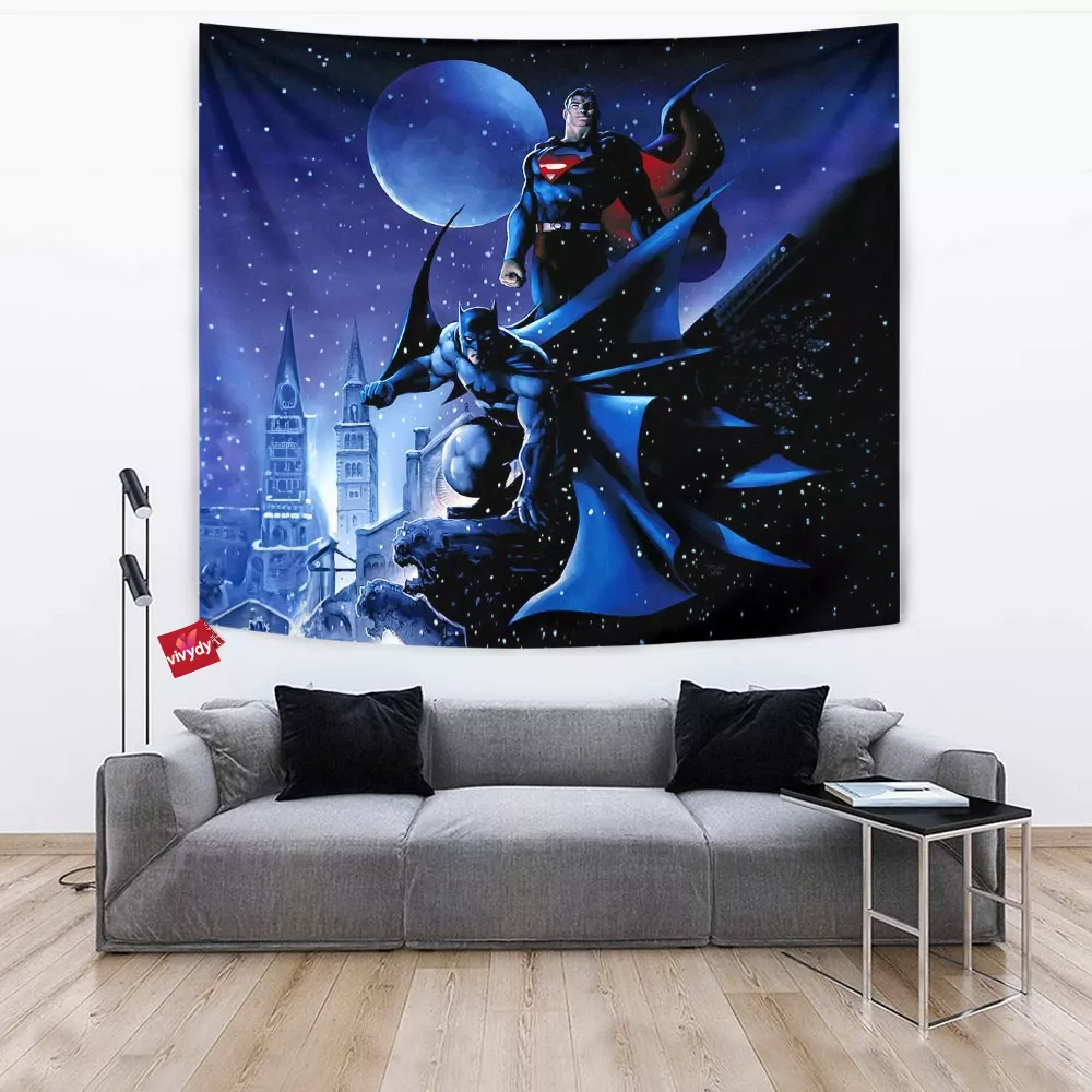 Batman And Superman Tapestry