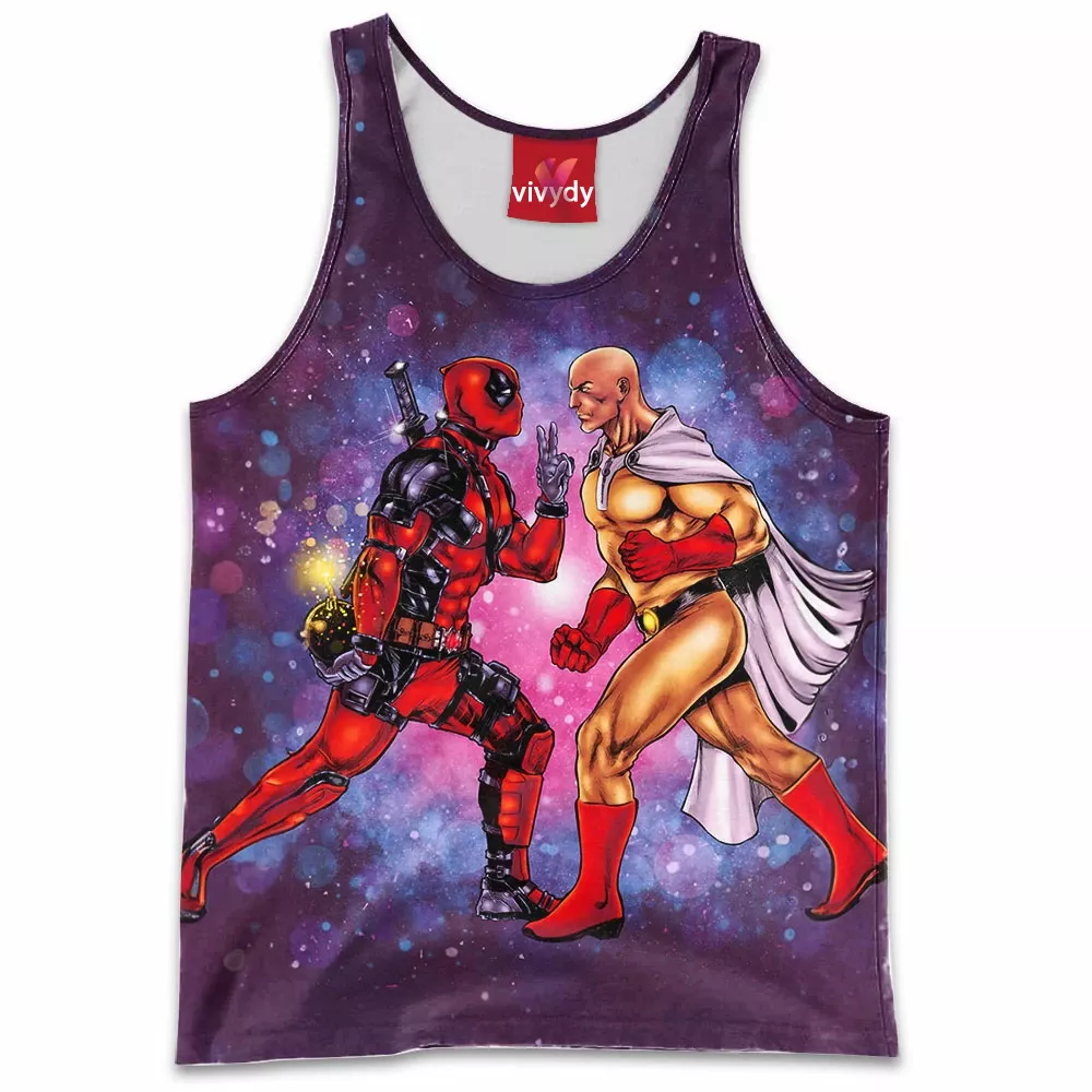 Deadpool Vs Saitama Tank Top