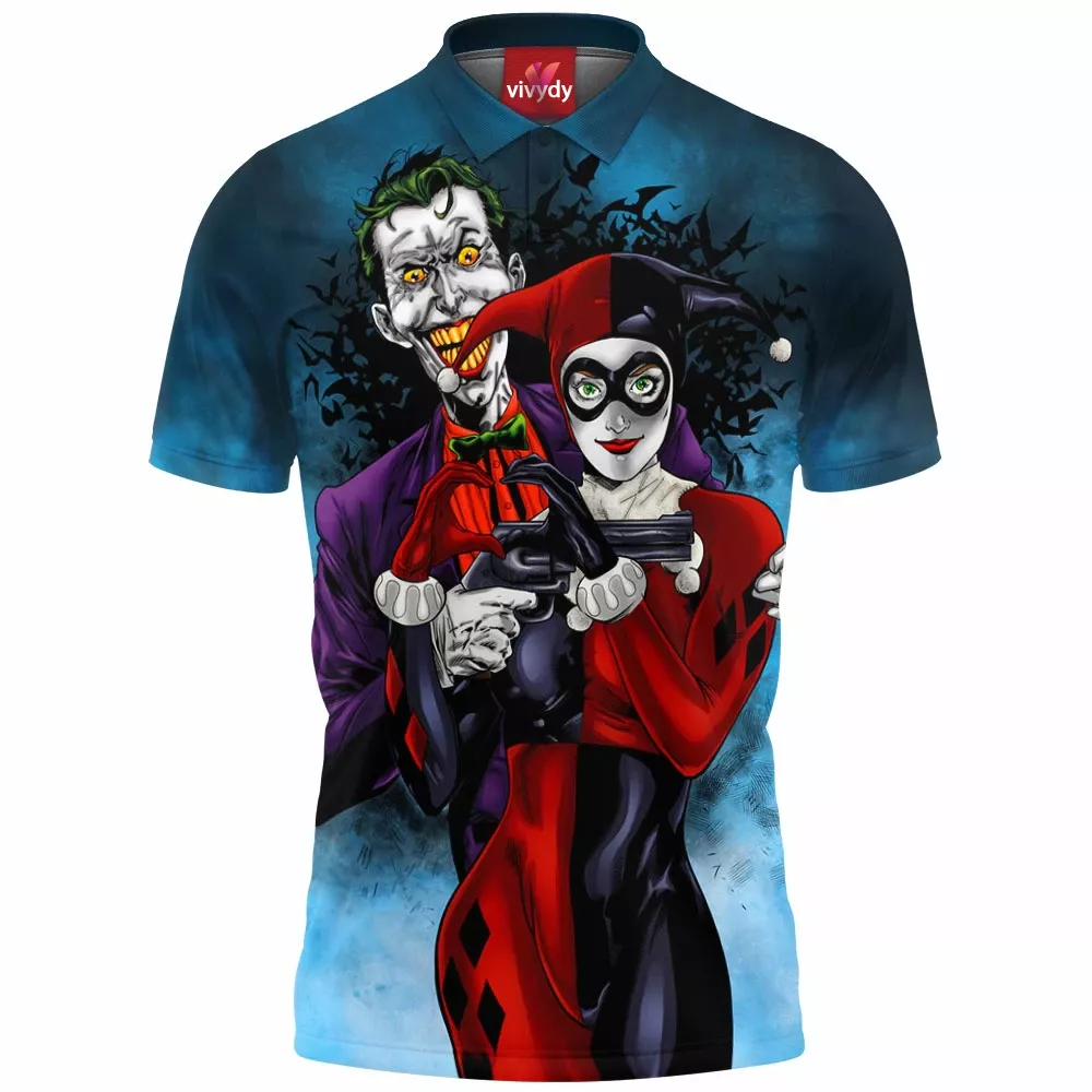 Joker And Harley Quinn Polo Shirt