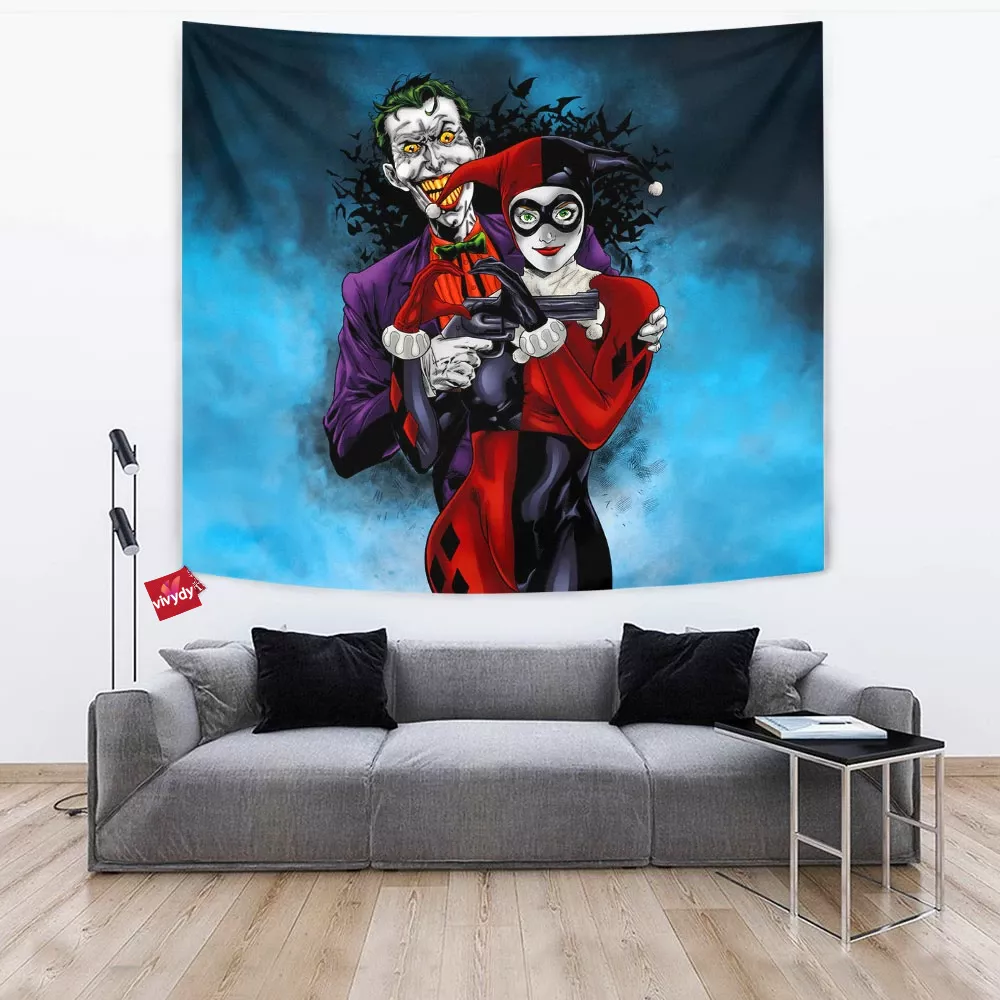 Joker And Harley Quinn Tapestry