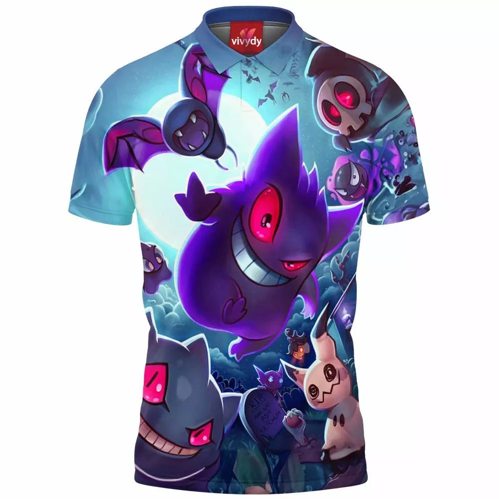 Happy Halloween Pokemon Polo Shirt