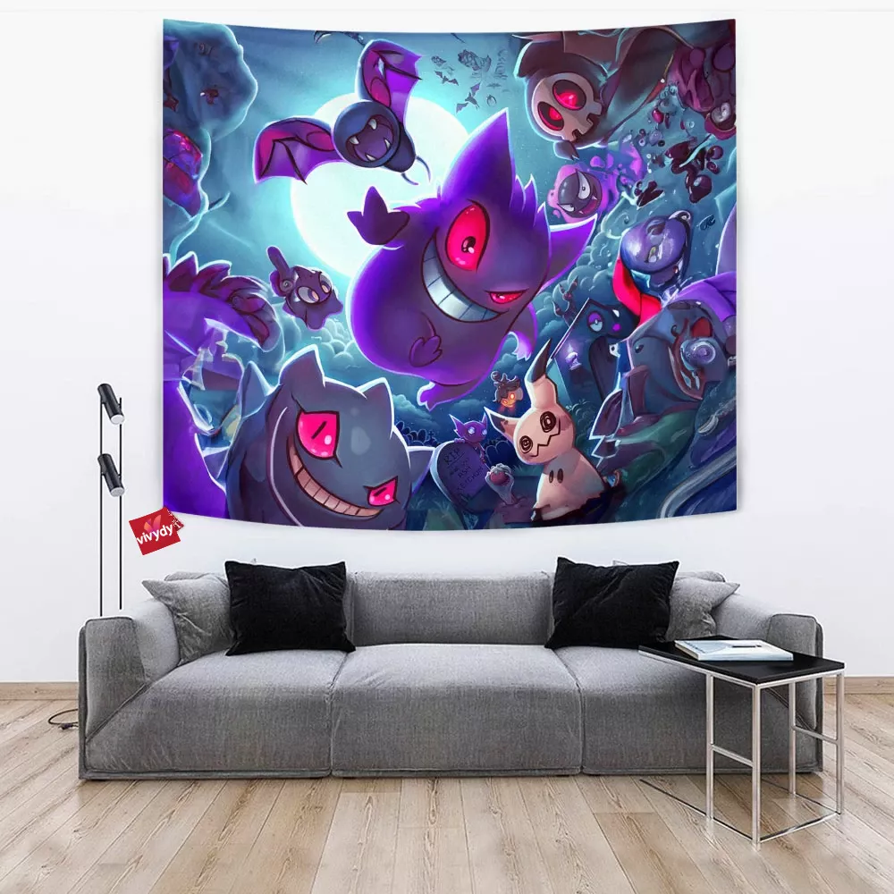 Happy Halloween Pokemon Tapestry