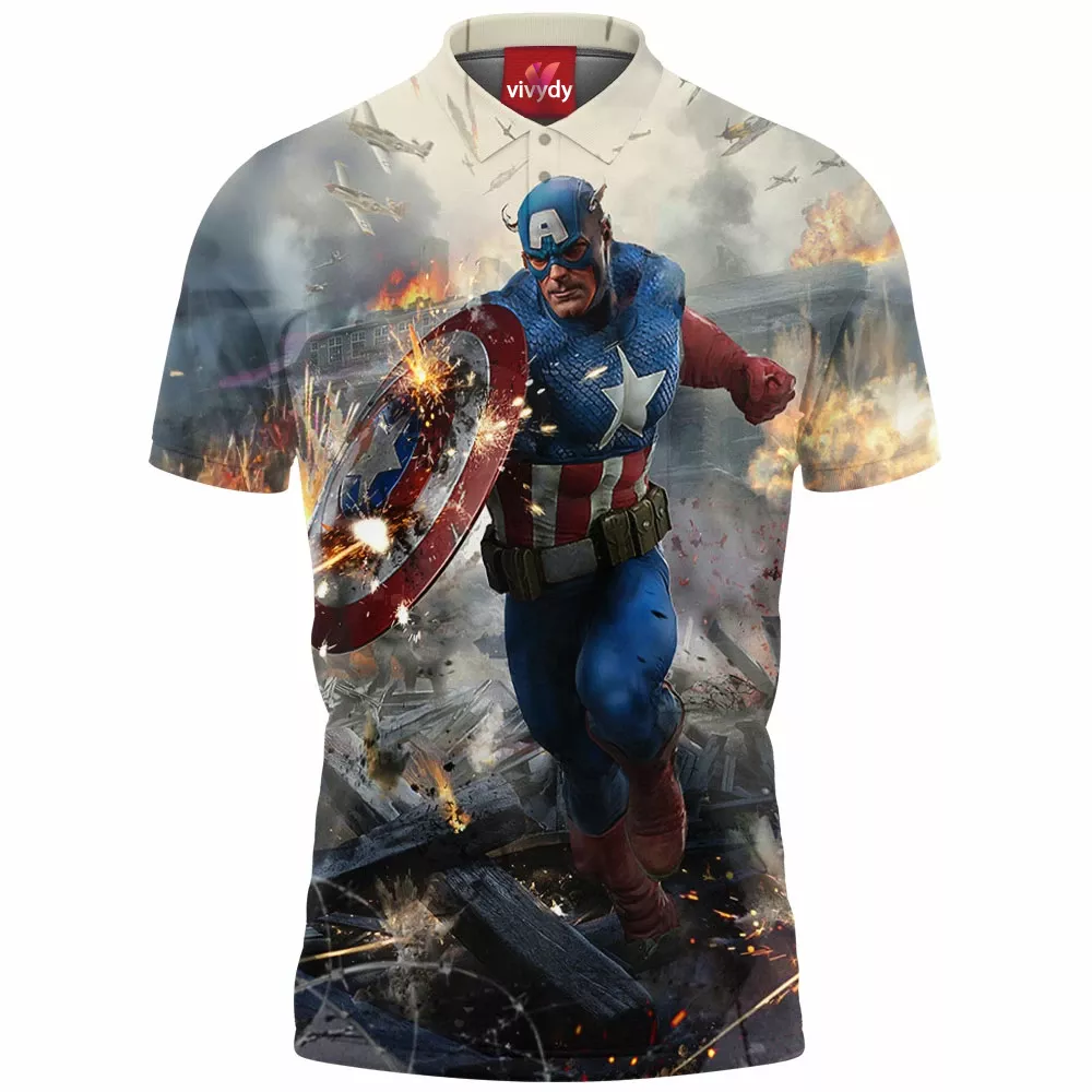 Captain America Polo Shirt