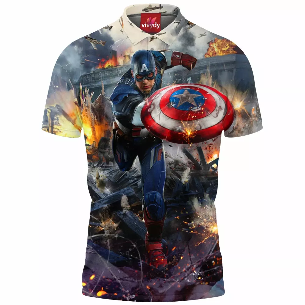 Captain America Polo Shirt