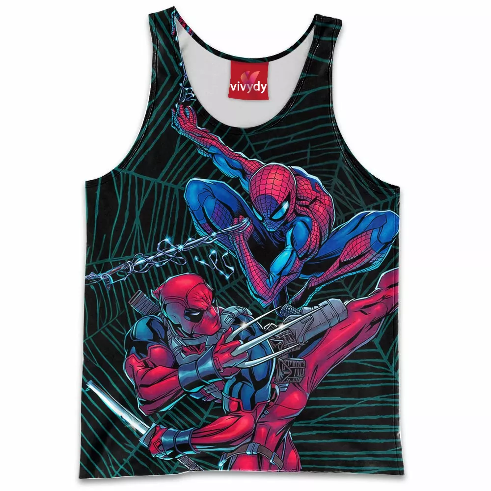 Spider-man vs Deadpool Tank Top