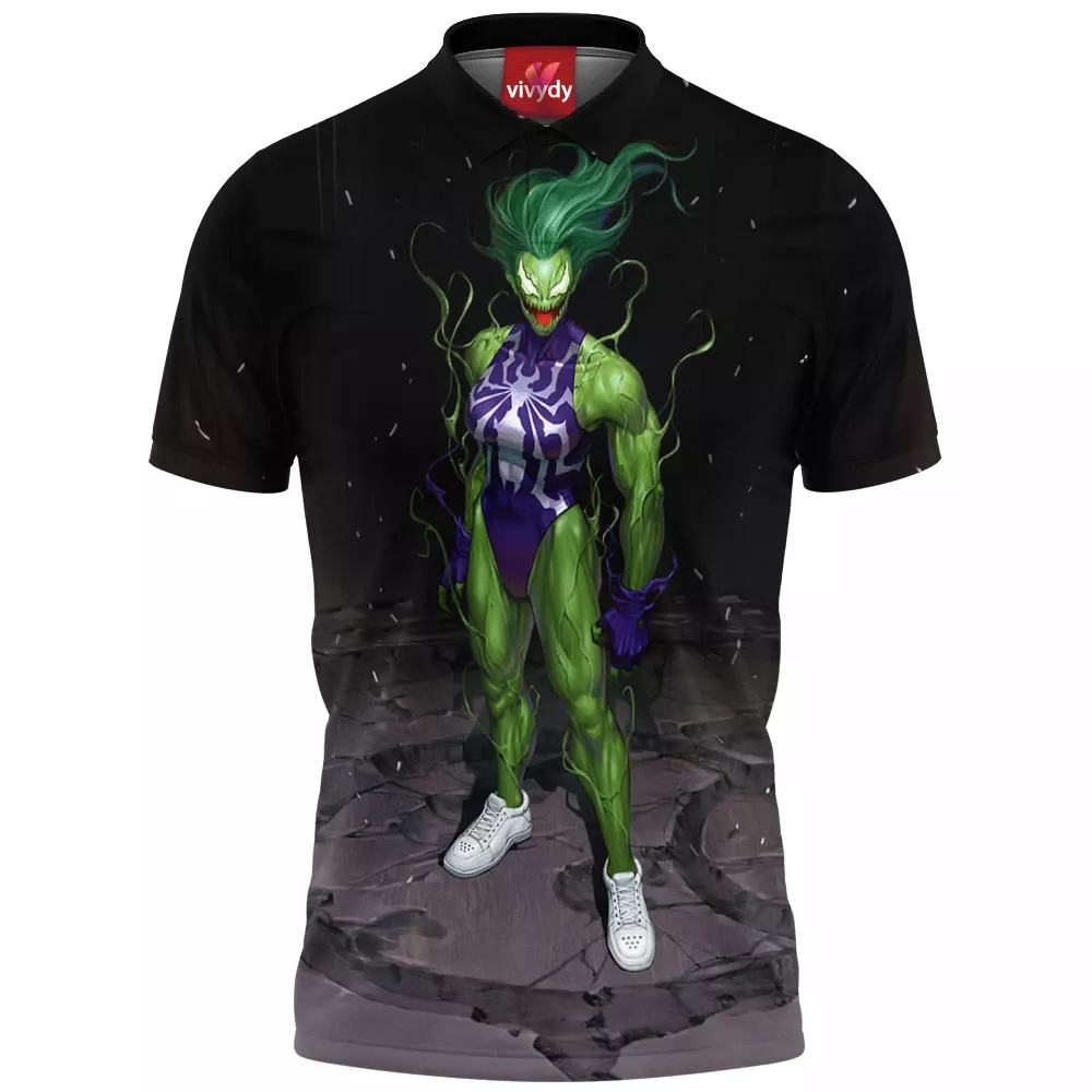 Venom x She-Hulk Polo Shirt