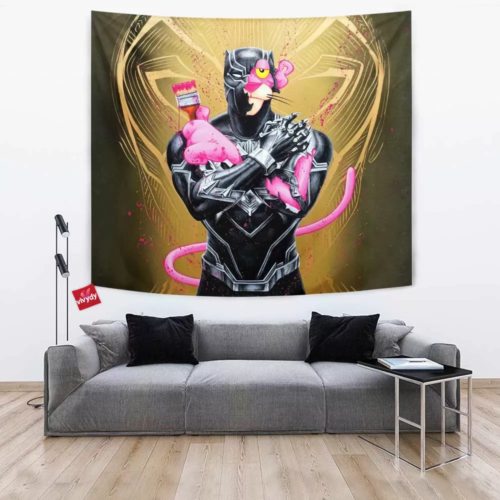 Pink Panther Black Panther Tapestry