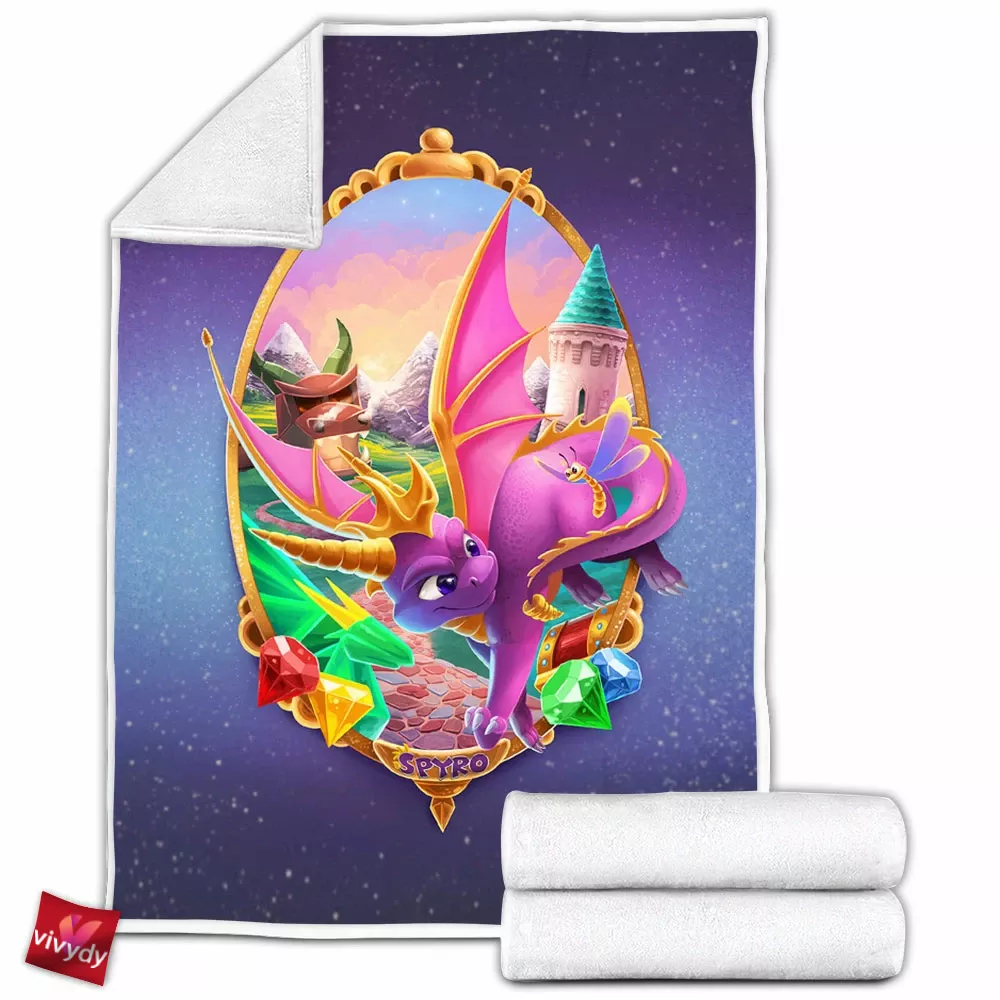 The Dragon Spyro Fleece Blanket