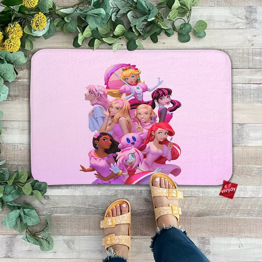 Pink Characters Animated Doormat