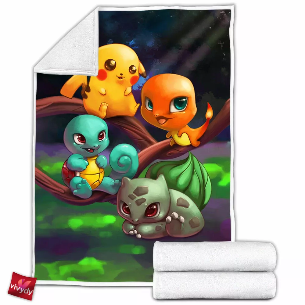 Gen 1 Pokemon Fleece Blanket