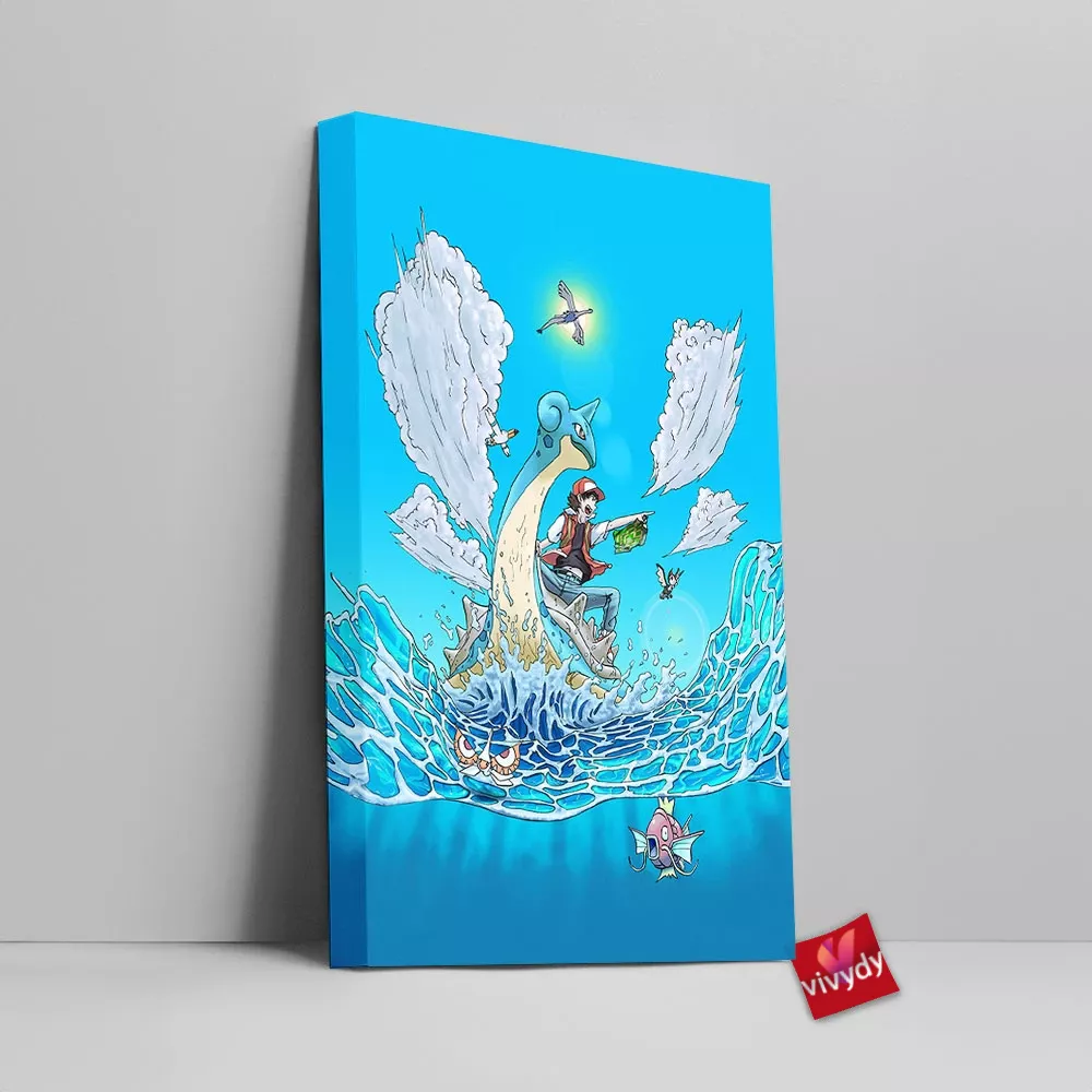 Water type Pokemon Canvas Wall Art