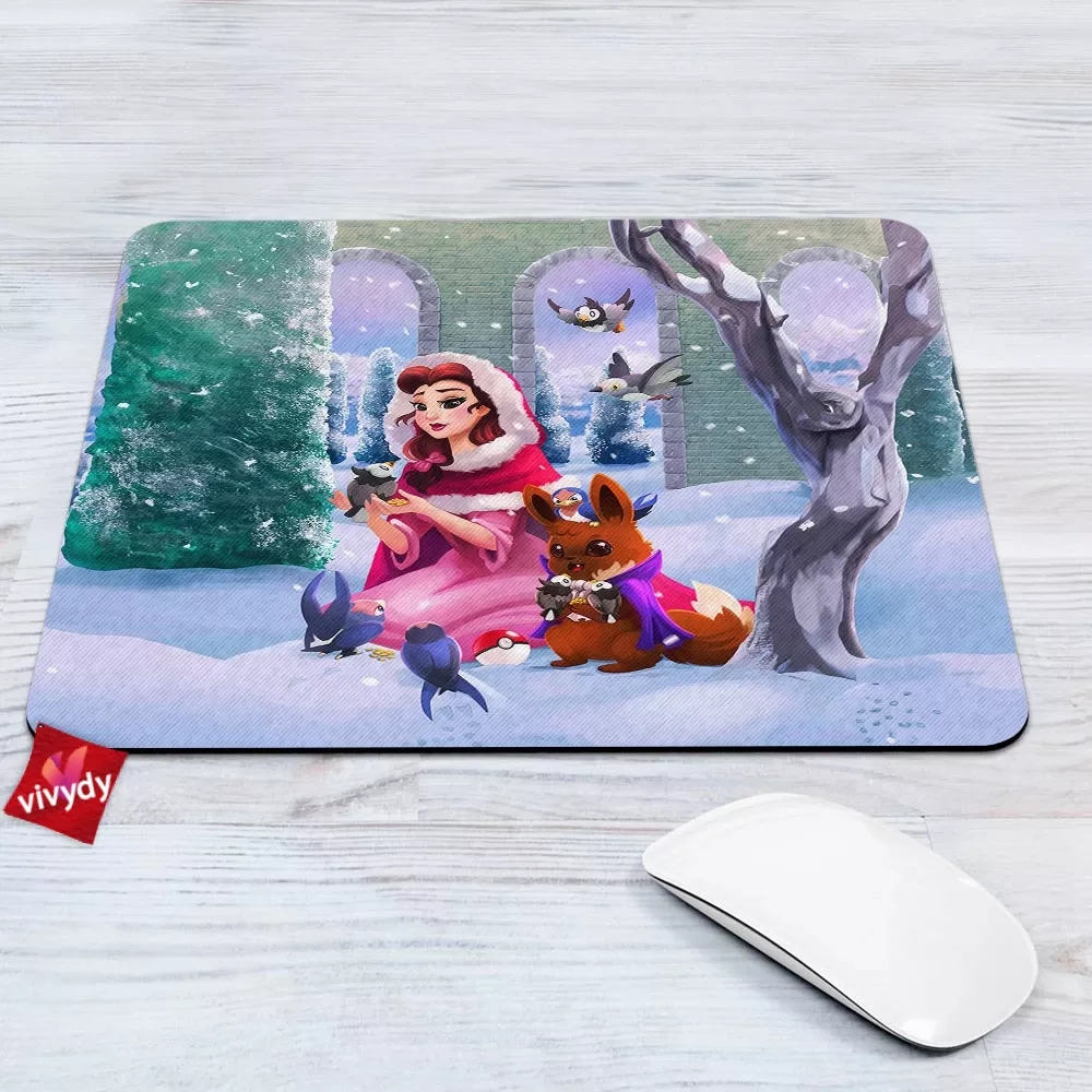 Belle And Eevee Mouse Pad