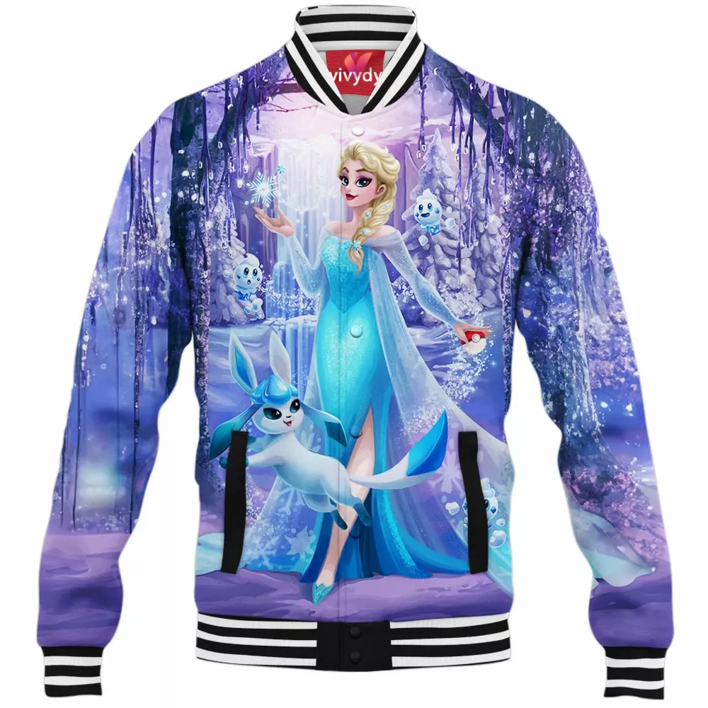 Elsa And Glaceon Baseball Jacket