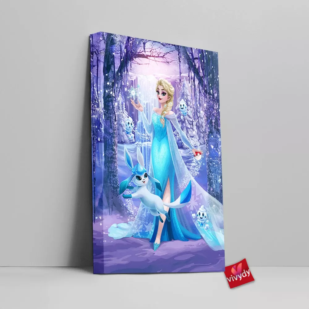 Elsa Glaceon Canvas Wall Art