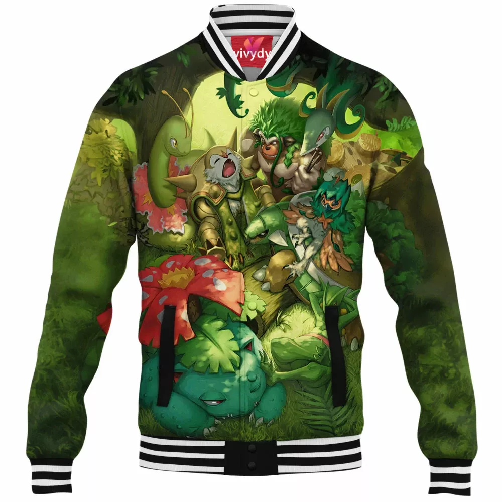 Green Pokemon Baseball Jacket