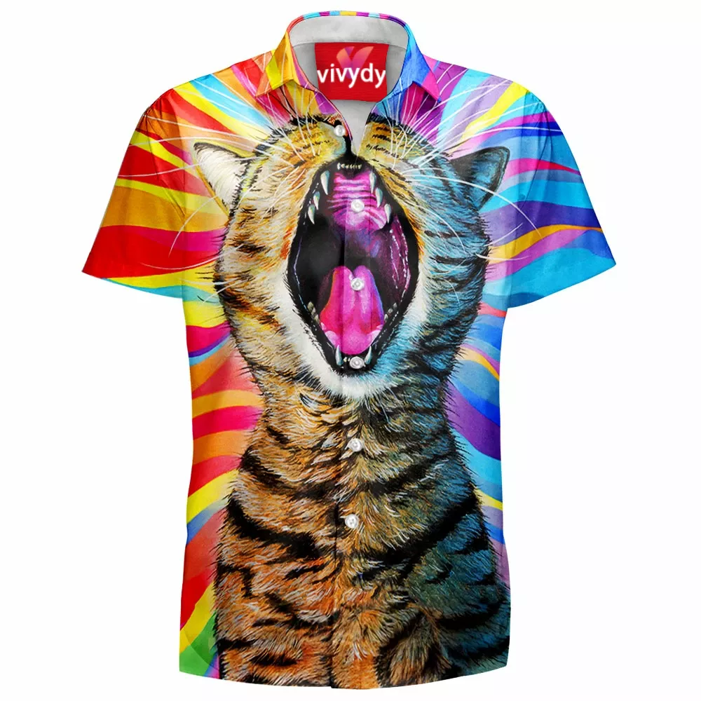 Yawn Cat Hawaiian Shirt