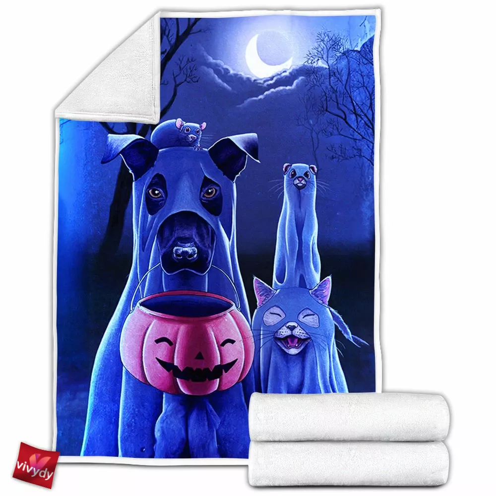 Trick Or Treat Fleece Blanket