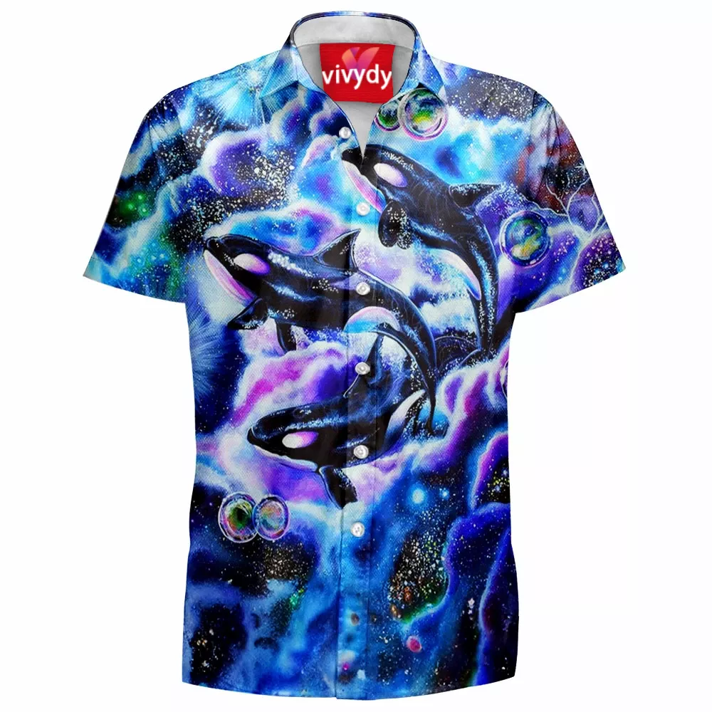 Galaxy Dolphins Hawaiian Shirt