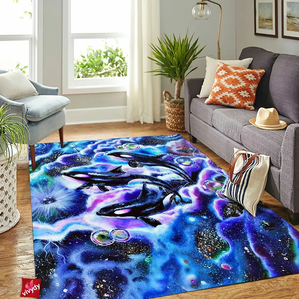 Galaxy Dolphins Rectangle Rug