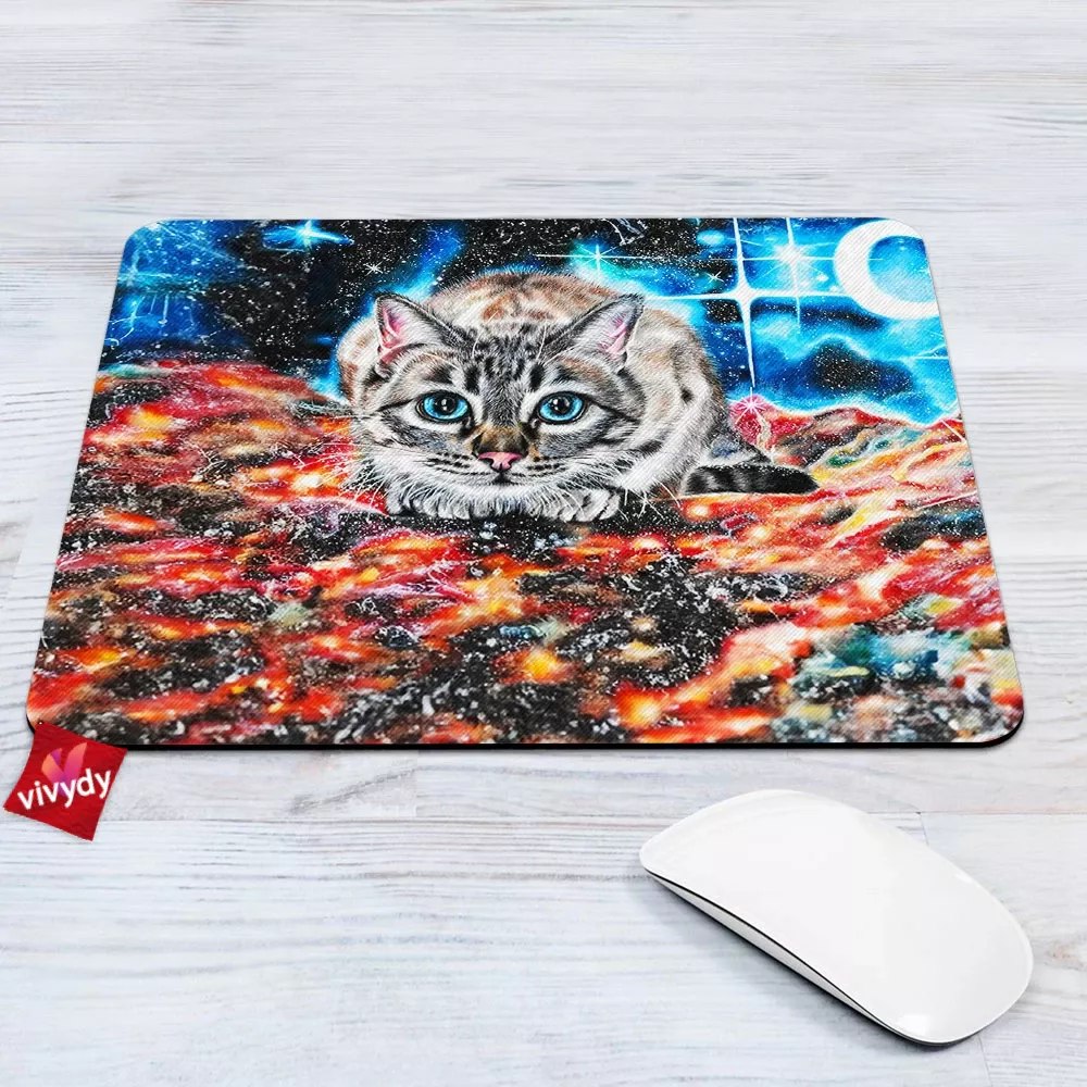 Space Cat Mouse Pad