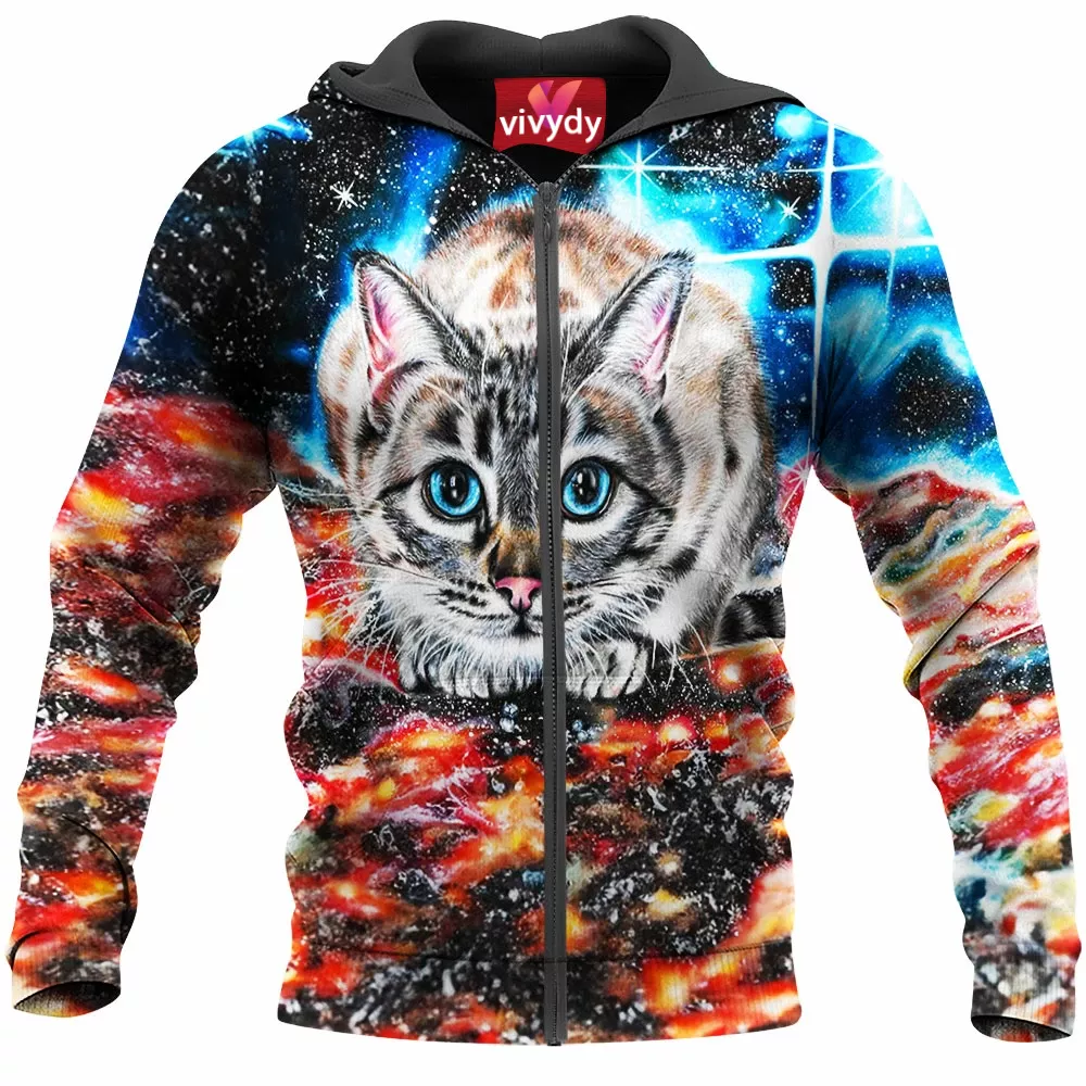 Space Cat Zip Hoodie