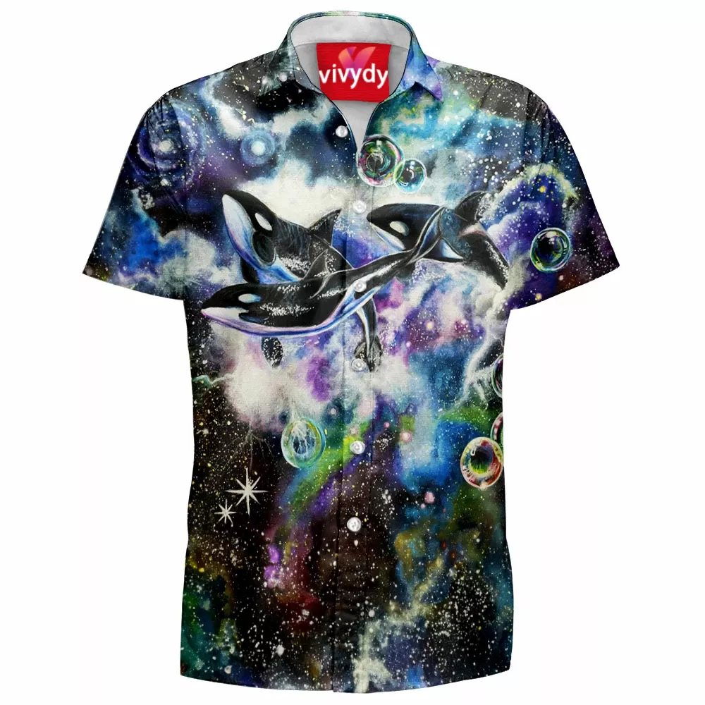 Galaxy Dolphins Hawaiian Shirt