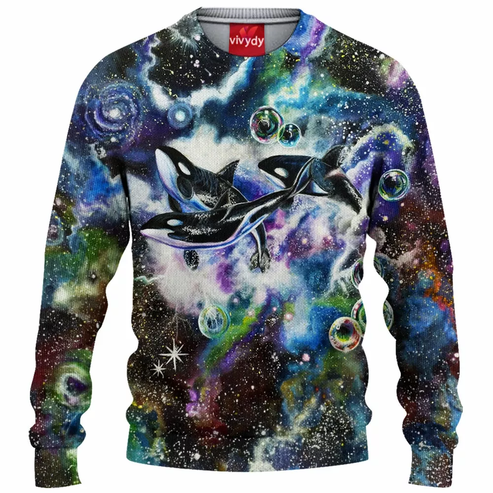 Galaxy Dolphins Knitted Sweater