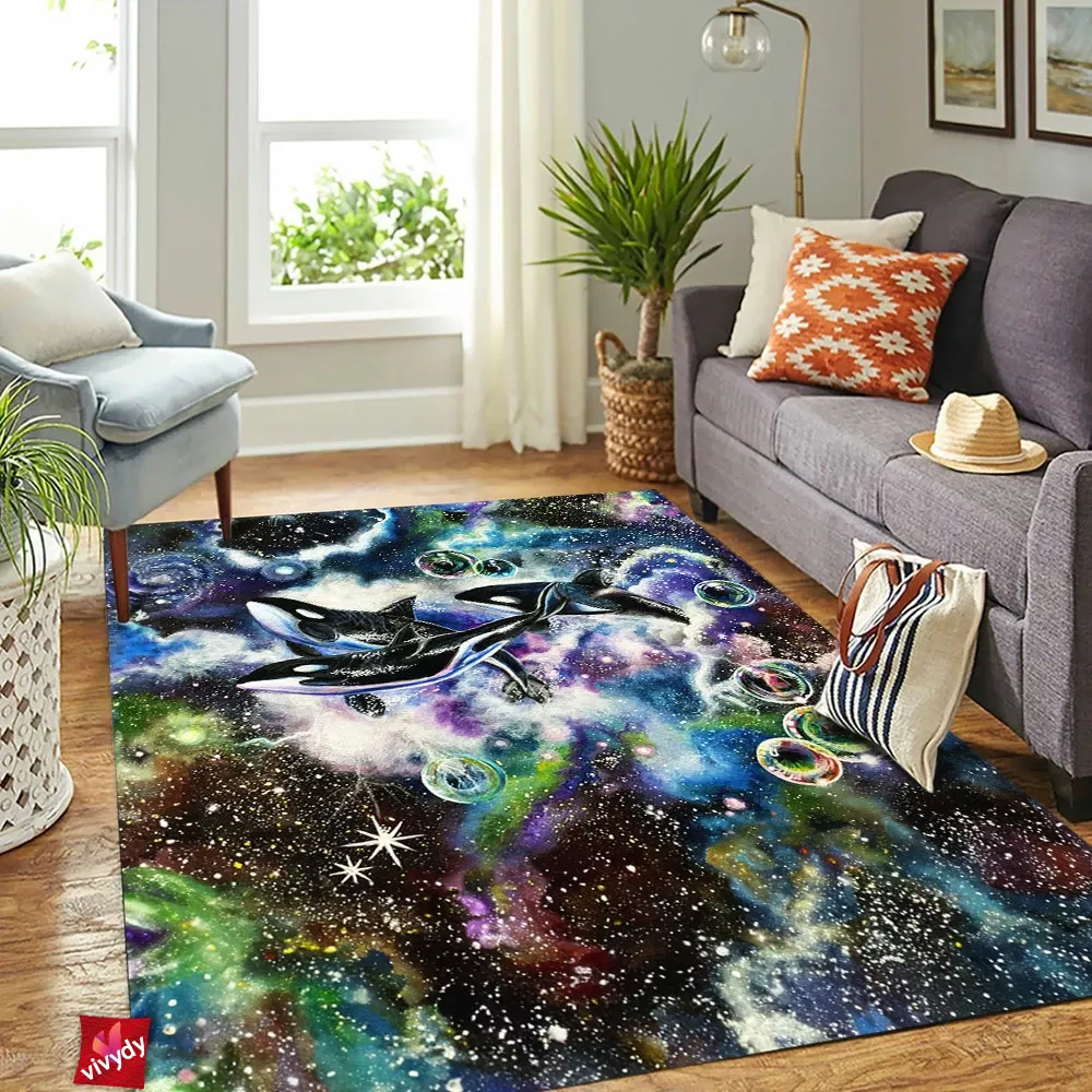 Galaxy Dolphins Rectangle Rug