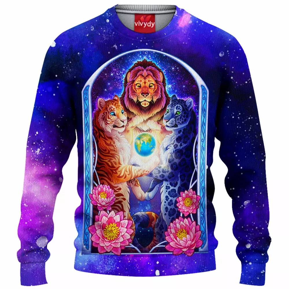 Eternal Big Cats Knitted Sweater