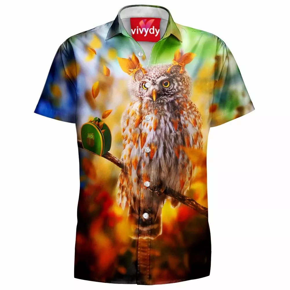 Autumn Owl Hawaiian Shirt