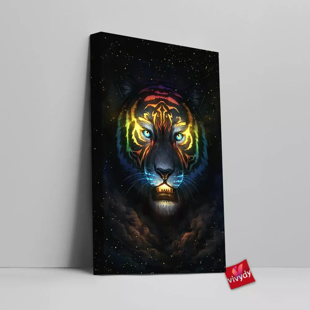 Galaxy Tiger Canvas Wall Art