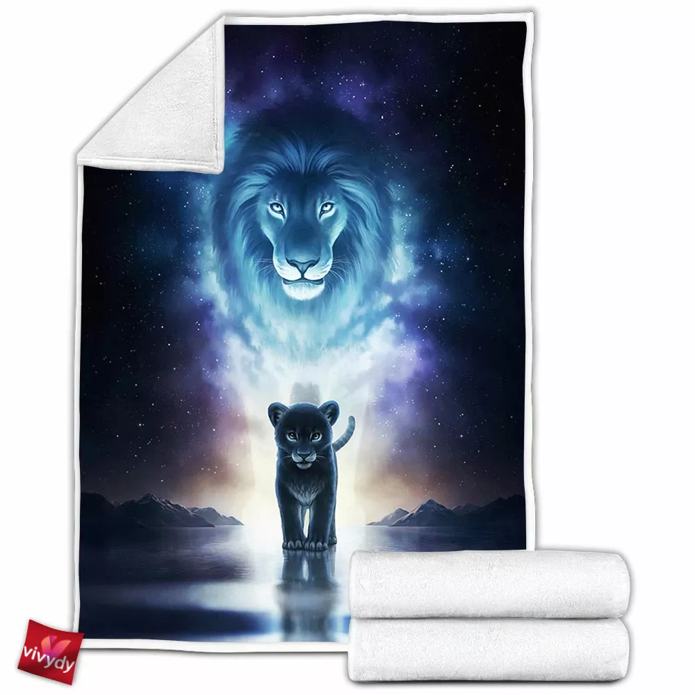 A King Path Lion Fleece Blanket