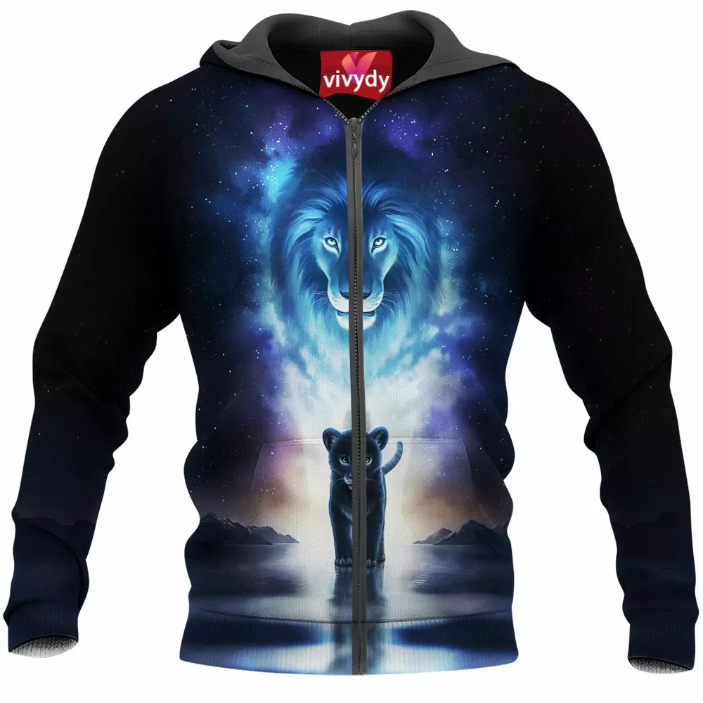 A King Path Lion Zip Hoodie