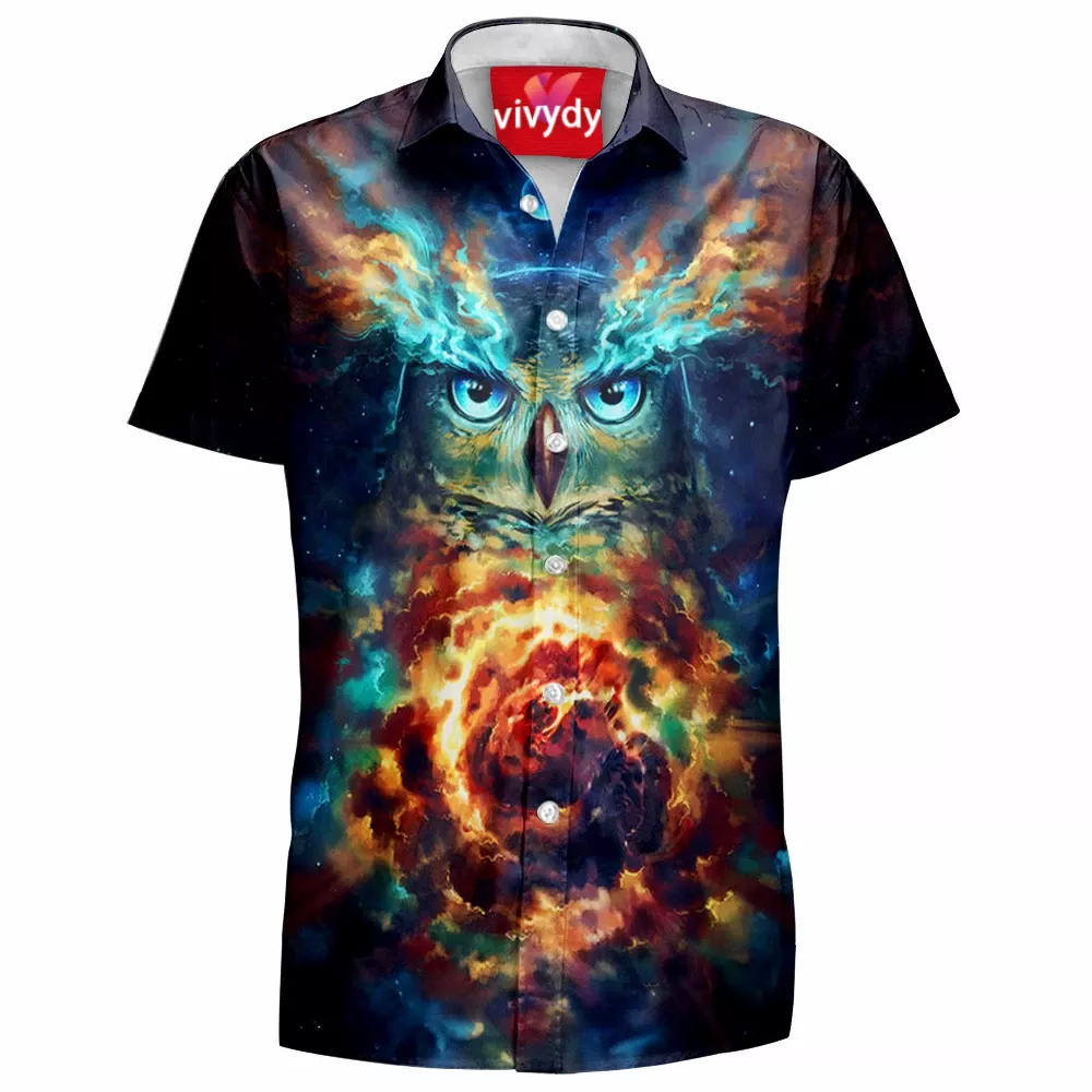 Galaxy Owl Hawaiian Shirt