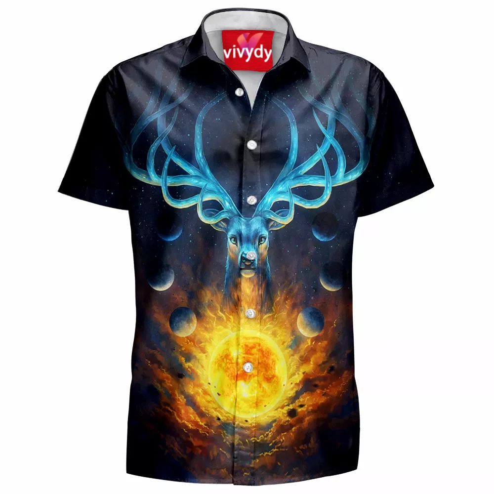 Galaxy Deer Hawaiian Shirt